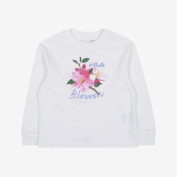 Fila Blossom Round Fiu T-shirt Fehér | HU-87227